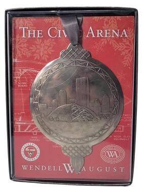Wendell August Forge Pittsburgh Penguins Civic Arena Aluminum Christmas Ornament